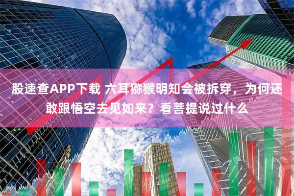 股速查APP下载 六耳猕猴明知会被拆穿，为何还敢跟悟空去见如来？看菩提说过什么